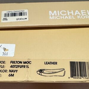 Michael Kors Dark Blue Leather Flats